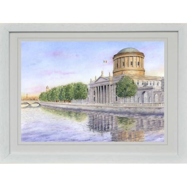 "Sunrise in Dublin, The Four Courts, Dublin"