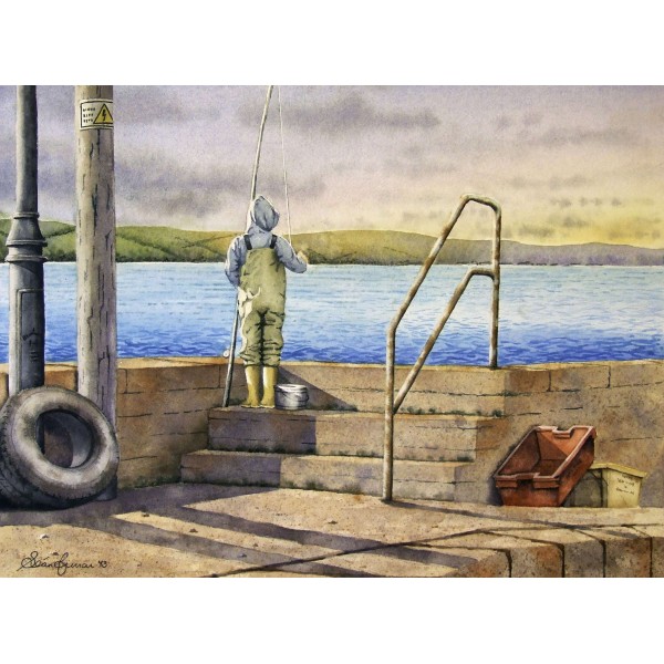 "Evening Fishing, Bally hack, Co. Wexford"- Original Painting "Evening Fishing, Bally hack, Co. Wexford"- Original Painting