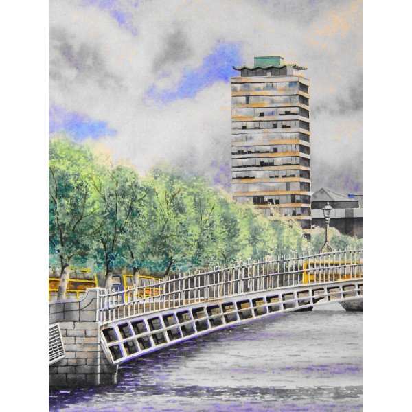 "The Ha'penny Bridge and Liberty Hall" "The Ha'penny Bridge and Liberty Hall"