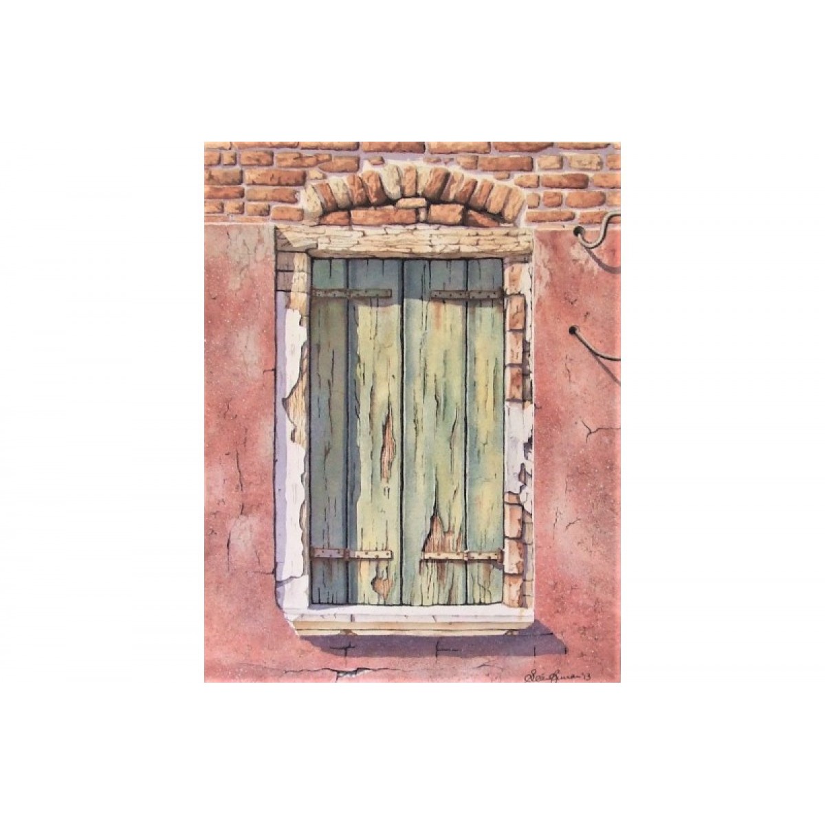 "Window Shutter, Burano, Venice"- Original Painting